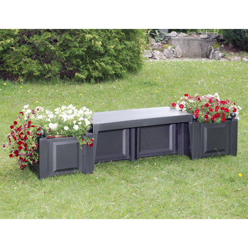 KHW Bank mit Blumenkasten aus Plastik & Bewertungen Wayfair.de